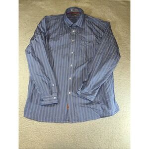 Faconnable Jeans Men's 2XL Pinstripe Shirt Long Sleeve Multicolor